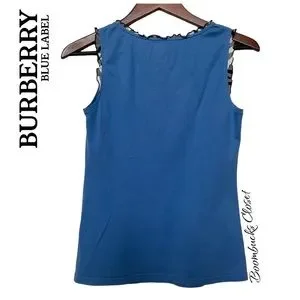 BURBERRY BLUE LABEL タンクトップ 38 Burberry Blue Label Tank Top 38 2XS-S Beige Nova Check Logo